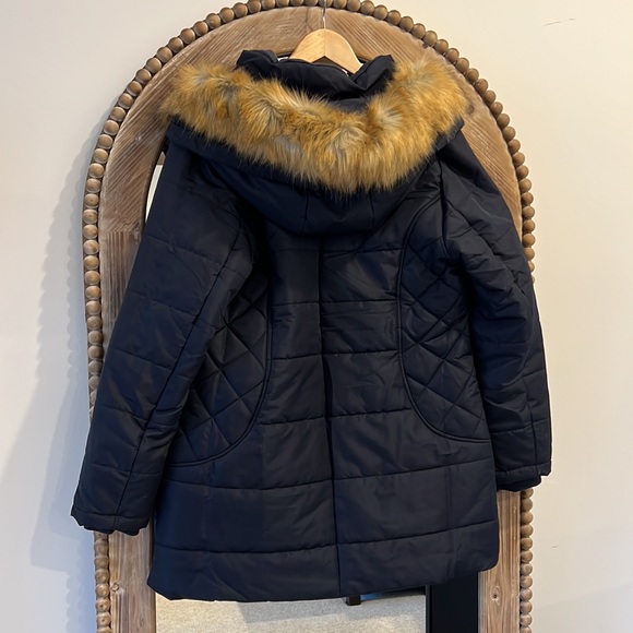 Susan Graver Water Resistant Quilted Puffer Jacket with Hood - Stormy Night - Picture 2 of 8